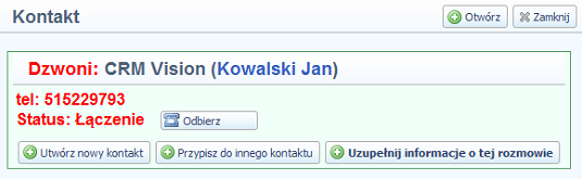 screen crm moduł telefoniczny